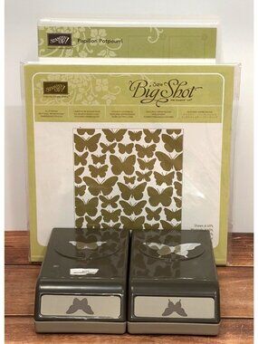 HUGE BUTTERFLY BUNDLE STAMPIN UP 132757 STAMPS, 139304 EMBOSSING FOLDER, + MORE